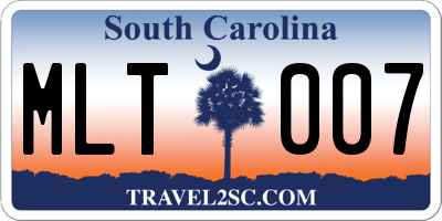 SC license plate MLT007