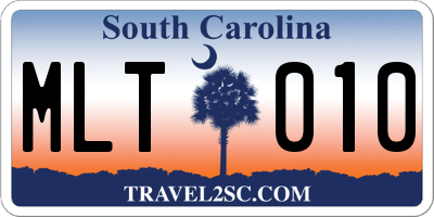 SC license plate MLT010