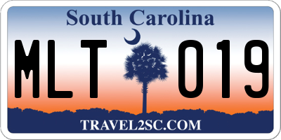 SC license plate MLT019