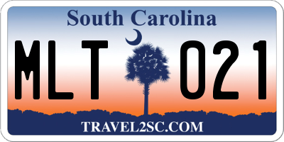 SC license plate MLT021