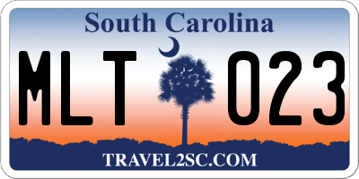 SC license plate MLT023