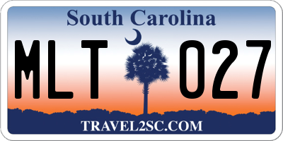 SC license plate MLT027