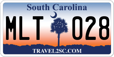 SC license plate MLT028