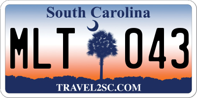 SC license plate MLT043