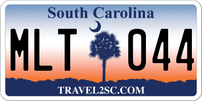 SC license plate MLT044