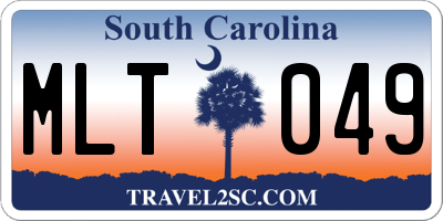 SC license plate MLT049