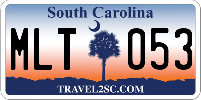 SC license plate MLT053