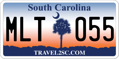 SC license plate MLT055