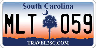 SC license plate MLT059