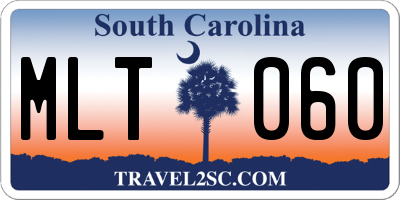 SC license plate MLT060