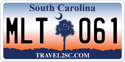SC license plate MLT061