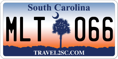 SC license plate MLT066