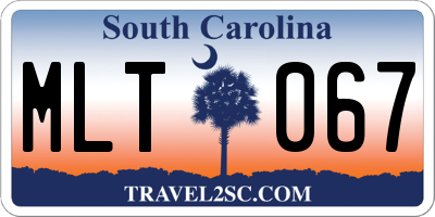 SC license plate MLT067