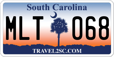 SC license plate MLT068