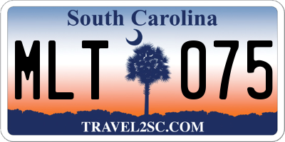 SC license plate MLT075