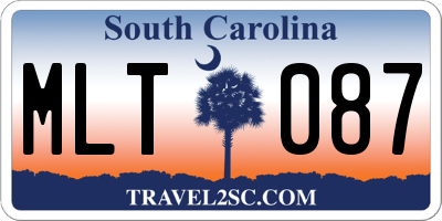 SC license plate MLT087
