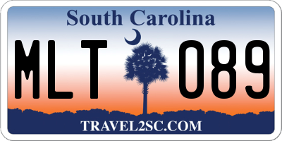 SC license plate MLT089