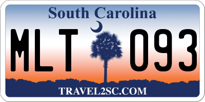 SC license plate MLT093