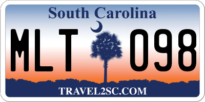 SC license plate MLT098