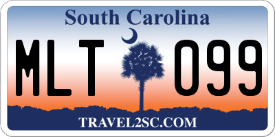 SC license plate MLT099