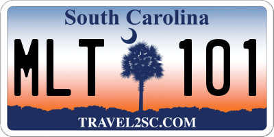 SC license plate MLT101