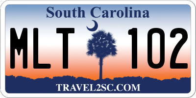 SC license plate MLT102