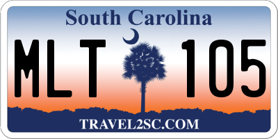 SC license plate MLT105