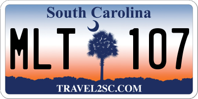 SC license plate MLT107