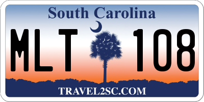 SC license plate MLT108