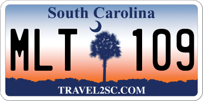 SC license plate MLT109