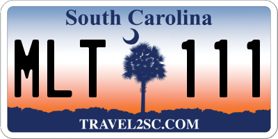SC license plate MLT111