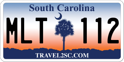SC license plate MLT112