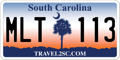 SC license plate MLT113