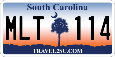 SC license plate MLT114
