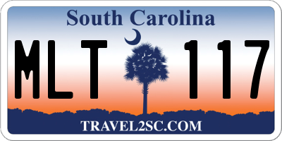 SC license plate MLT117