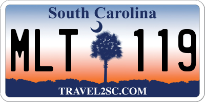 SC license plate MLT119