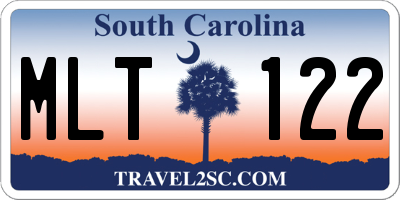 SC license plate MLT122