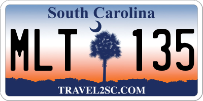 SC license plate MLT135