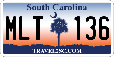SC license plate MLT136