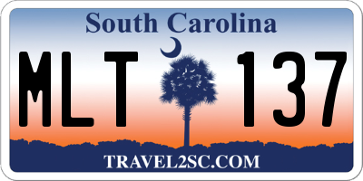 SC license plate MLT137
