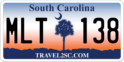 SC license plate MLT138