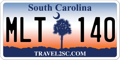 SC license plate MLT140