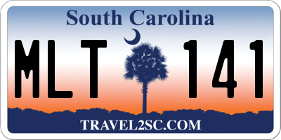 SC license plate MLT141