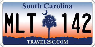 SC license plate MLT142