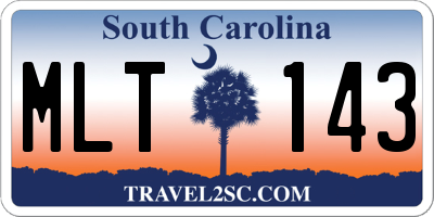 SC license plate MLT143