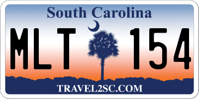 SC license plate MLT154