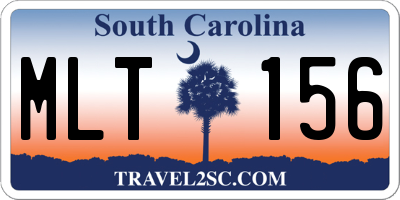 SC license plate MLT156