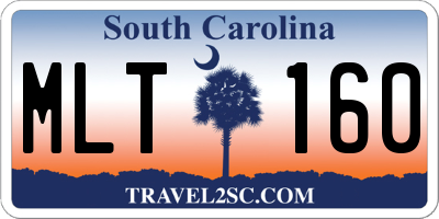 SC license plate MLT160