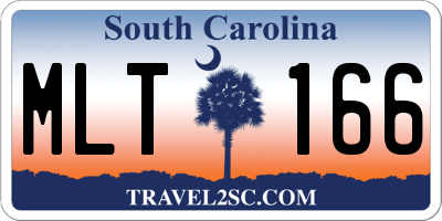 SC license plate MLT166