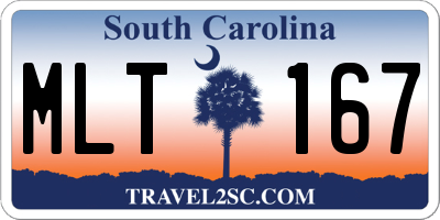 SC license plate MLT167